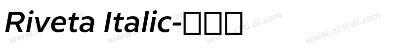 Riveta Italic字体转换